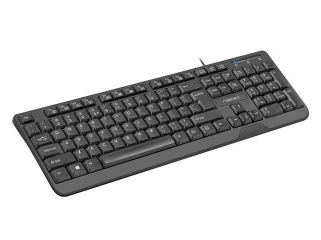 NATEC KEYBOARD TROUT SLIM USB, US LAYOUT, BLACK