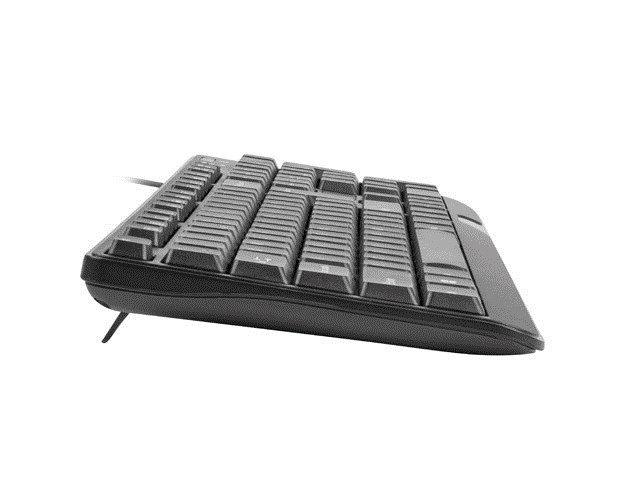 NATEC KEYBOARD TROUT SLIM USB, US LAYOUT, BLACK