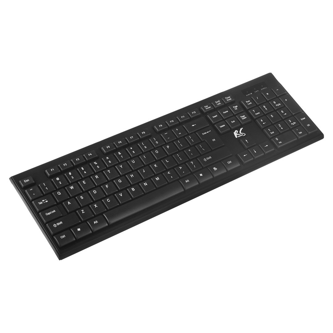 NanoRS Wireless Keyboard and Mouse Combo with Ergonomic Design RS580 for Smooth and Efficient Use