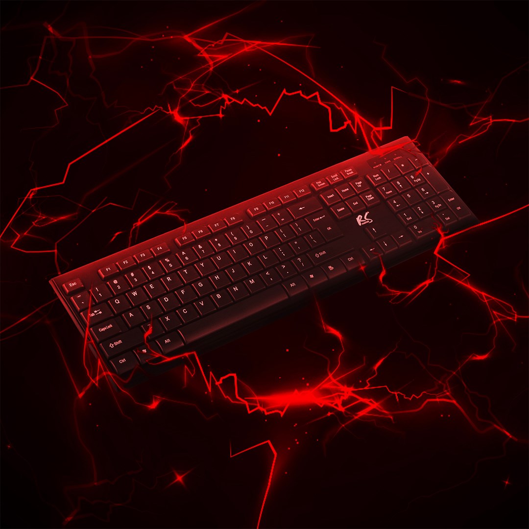 NanoRS Wireless Keyboard and Mouse Combo with Ergonomic Design RS580 for Smooth and Efficient Use