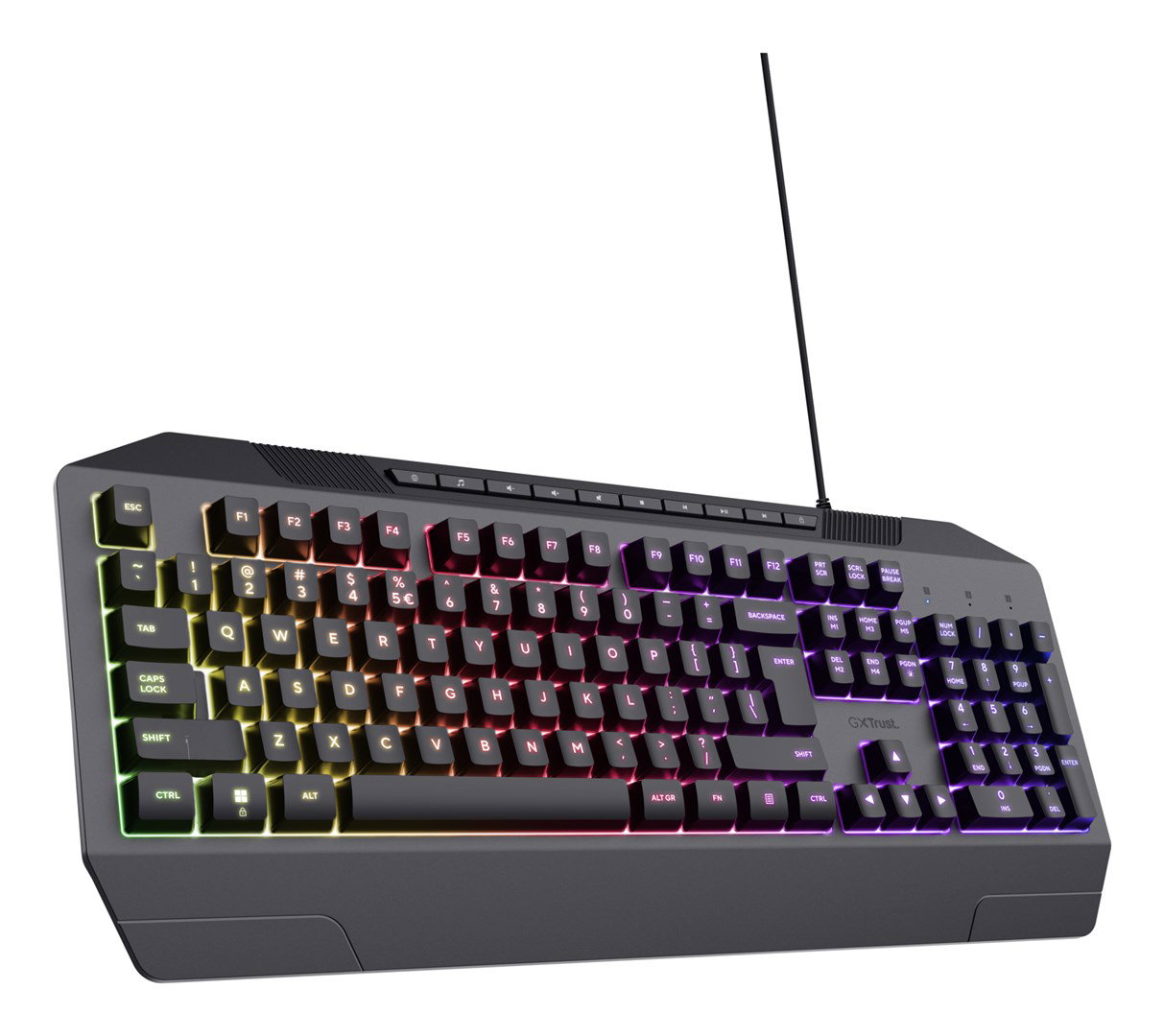 Trust GXT 836 Evocx keyboard Gaming USB QWERTY US English Black