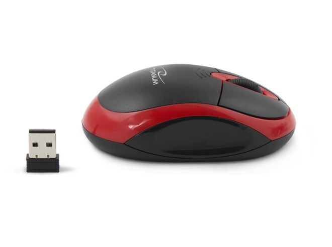 Titanum TM116E Wireless 3D mouse 2.4GHZ Black Red