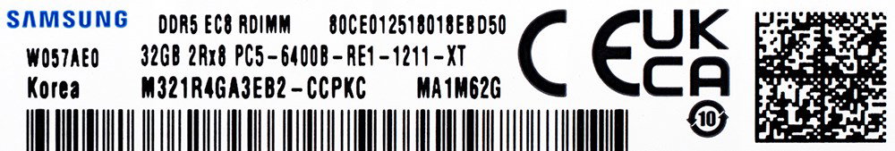 Samsung M321R4GA3EB2-CCP memory module 32 GB 1 x 32 GB DDR5 ECC