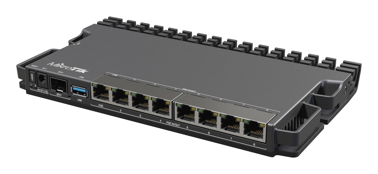 Mikrotik RB5009UPR+S+IN wired router 2.5 Gigabit Ethernet, Gigabit Ethernet Black