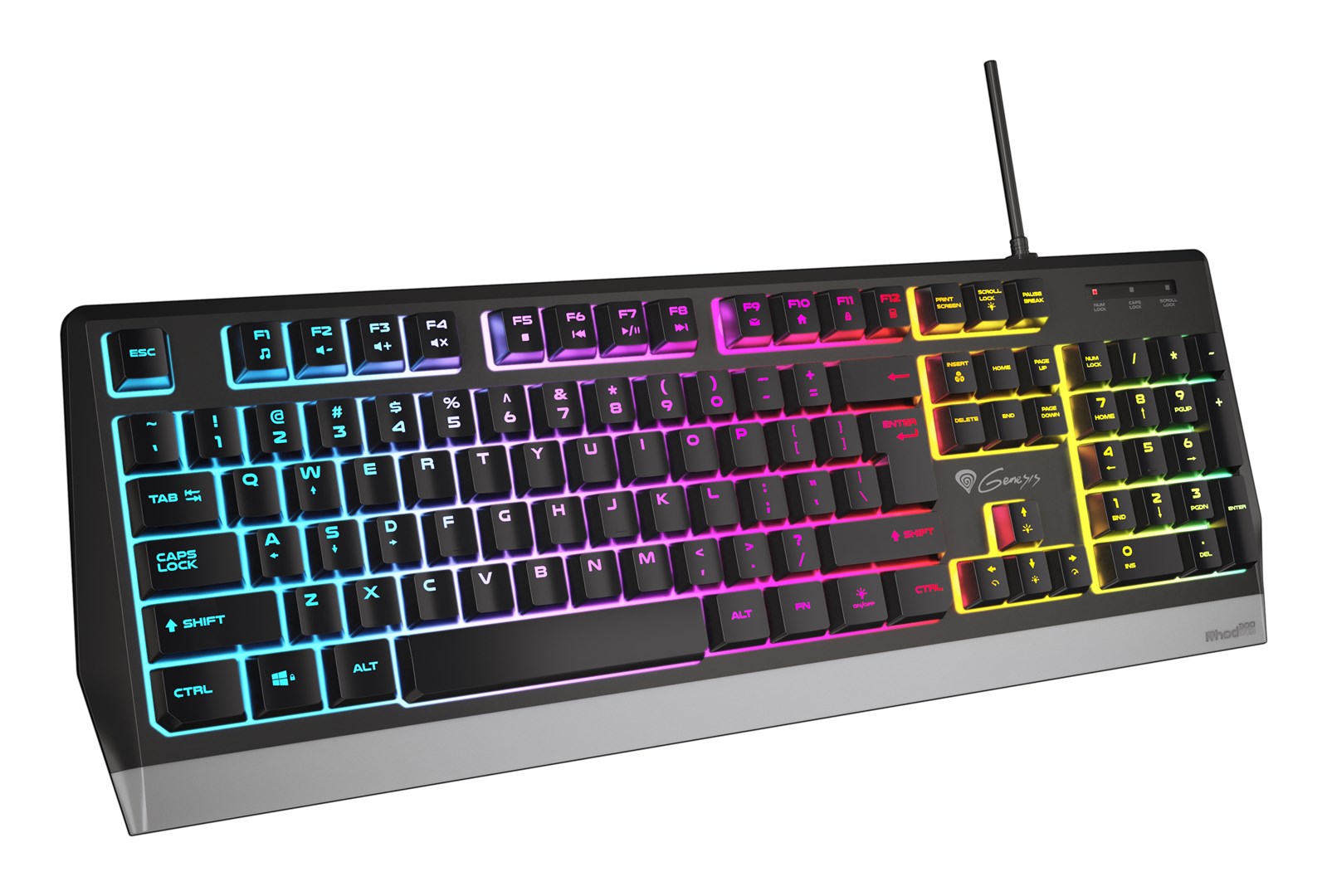 GENESIS Rhod 300 RGB keyboard Gaming USB QWERTY English Black
