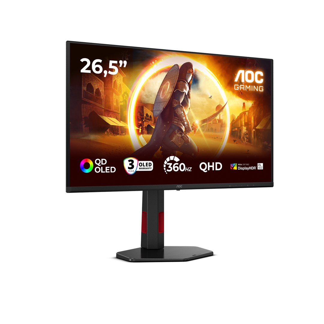 AOC G4 Q27G4SDR computer monitor 67.3 cm (26.5) 2560 x 1440 pixels Quad HD QD-OLED Black, Red