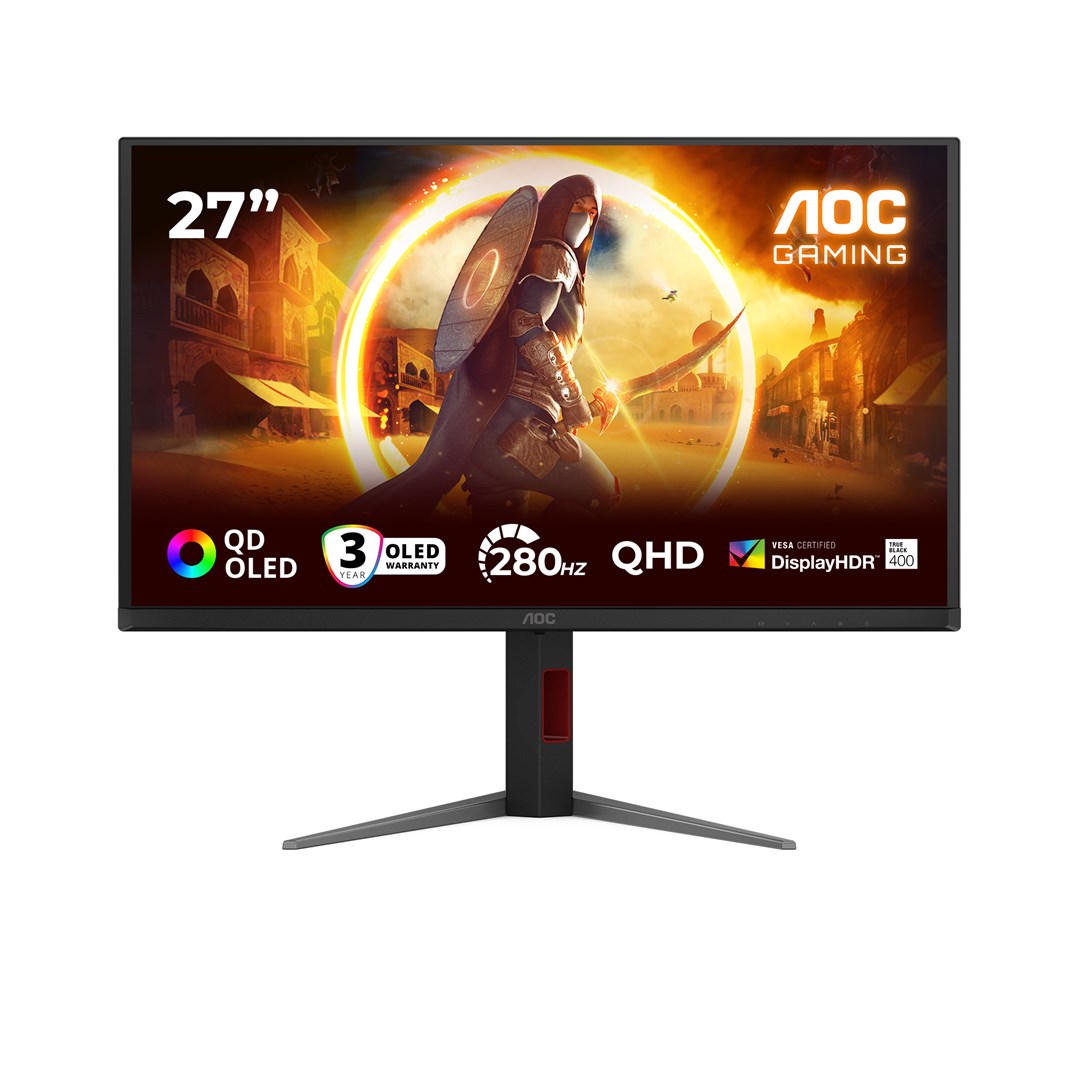 AOC G4 Q27G4ZD computer monitor 68.6 cm (27) 2560 x 1440 pixels Quad HD QD-OLED Black, Red