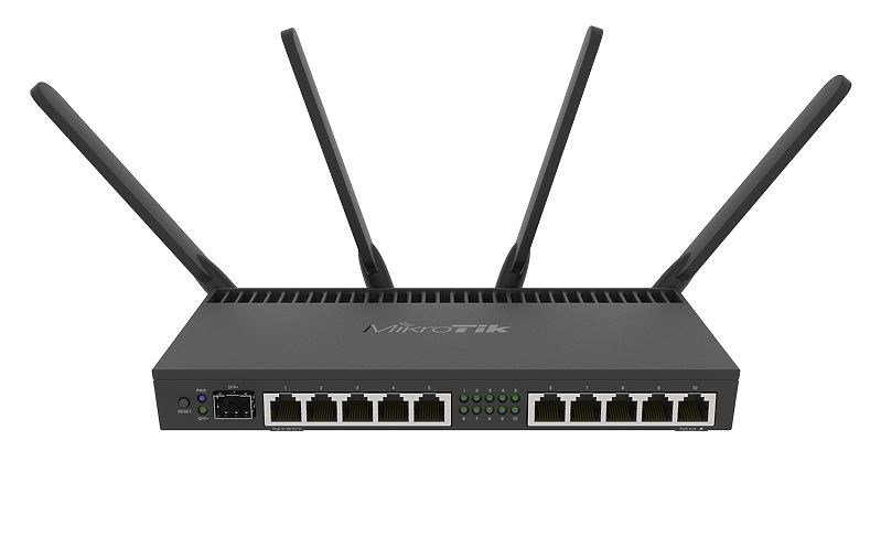 Mikrotik RB4011iGS+5HacQ2HnD-IN wireless router Gigabit Ethernet Dual-band (2.4 GHz 5 GHz) Black