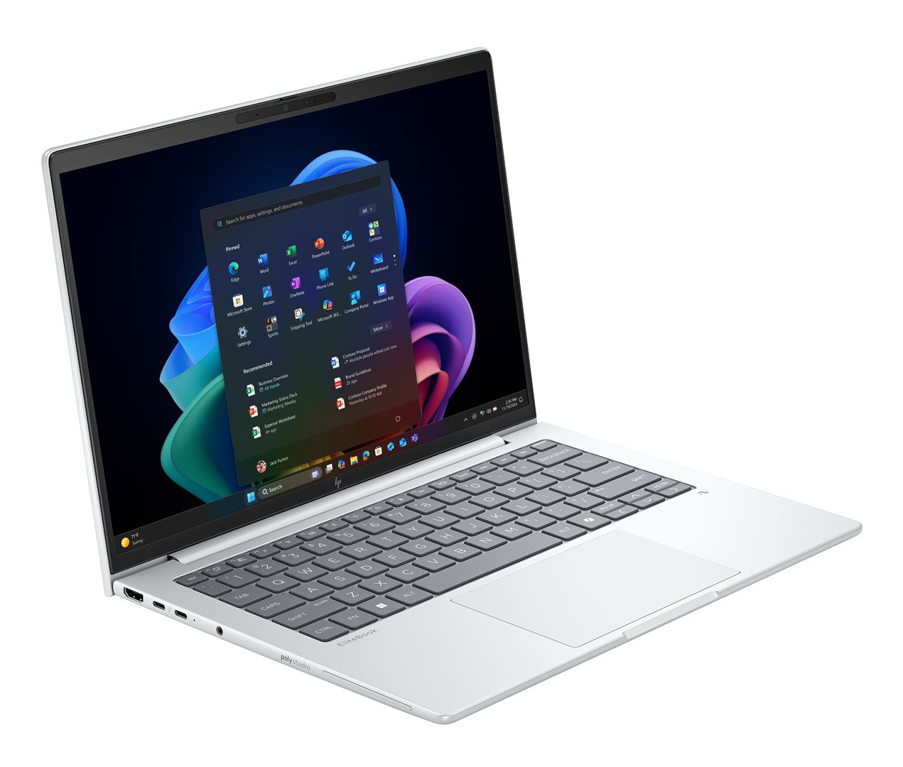 HP EliteBook 8 G1i Next Gen AI PC Copilot+ PC Intel Core Ultra 7 258V laptop 35.6 cm (14) WUXGA 32 GB LPDDR5x-SDRAM 512 GB SSD Wi-Fi 7 (802.11be) Windows 11 Pro silver