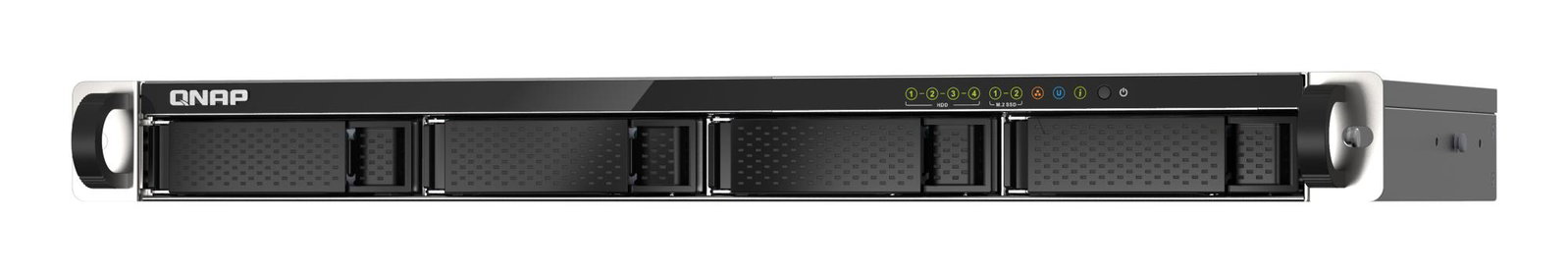 QNAP TS-435XEU NAS Rack (1U) Marvell CN9131 4 GB DDR4 0 TB QNAP QTS Black, Grey