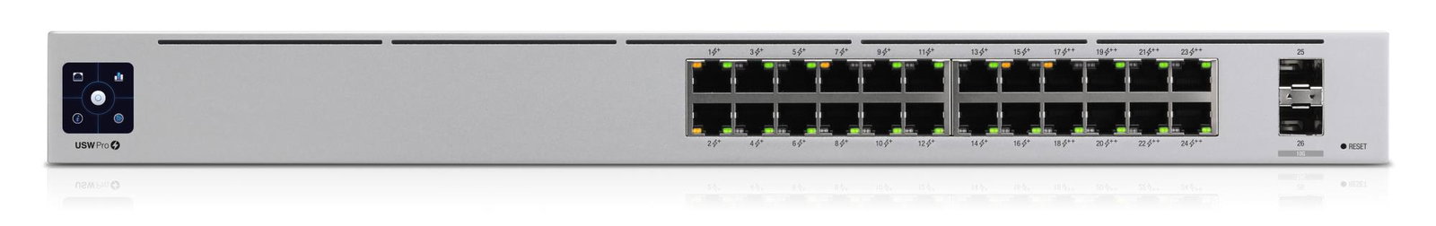 Switch UBIQUITI USW-Pro-24-PoE Type L3 Desktop/pedestal Rack 24x10Base-T 100Base-TX 1000Base-T 2xSFP+ PoE ports 24 PoE+ ports 16 400 Watts USW-PRO-24-POE