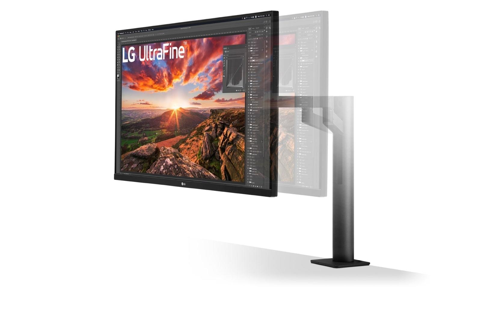 LCD Monitor LG 31.5 Panel IPS 3840x2160 16:9 60Hz 5 ms Speakers Swivel Pivot Height adjustable Tilt Colour Black 32UN880K-B