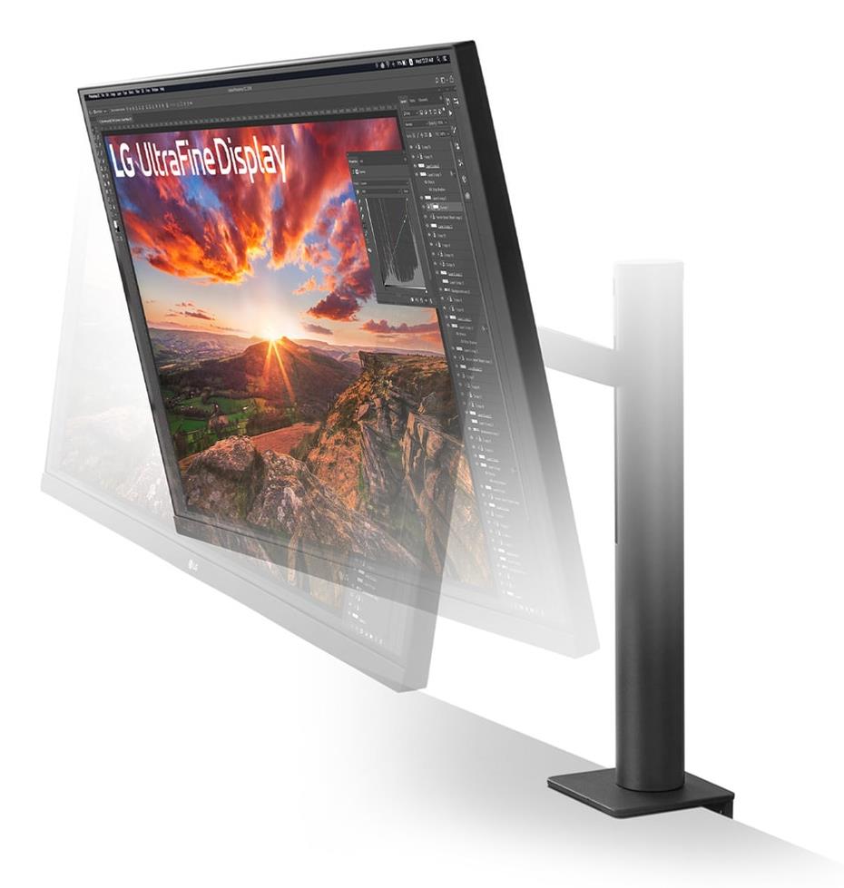 LCD Monitor LG 31.5 Panel IPS 3840x2160 16:9 60Hz 5 ms Speakers Swivel Pivot Height adjustable Tilt Colour Black 32UN880K-B