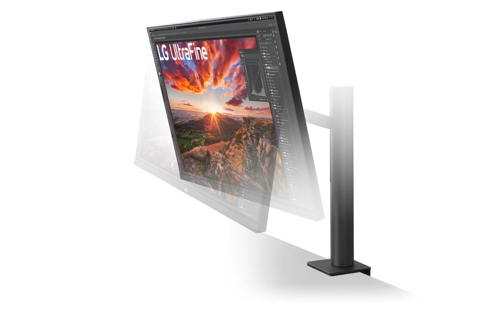 LCD Monitor LG 31.5 Panel IPS 3840x2160 16:9 60Hz 5 ms Speakers Swivel Pivot Height adjustable Tilt Colour Black 32UN880K-B