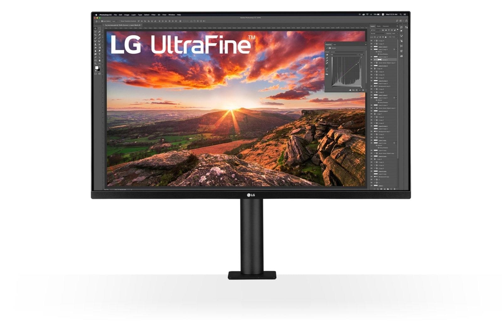 LCD Monitor LG 31.5 Panel IPS 3840x2160 16:9 60Hz 5 ms Speakers Swivel Pivot Height adjustable Tilt Colour Black 32UN880K-B