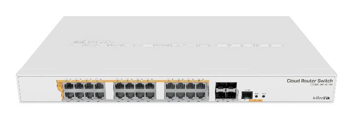 Switch MIKROTIK Type L3 Rack 24x10Base-T 100Base-TX 1000Base-T 4xSFP+ 1xRJ45 CRS328-24P-4S+RM