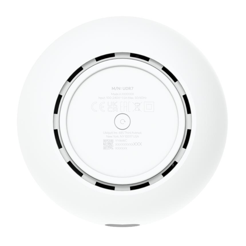 Wireless Router UBIQUITI Dream 7 Wi-Fi 7 (802.11be) Data speed 5700 Mbit/s Ethernet WAN Yes Ethernet LAN Yes 4xLAN ports UDR7