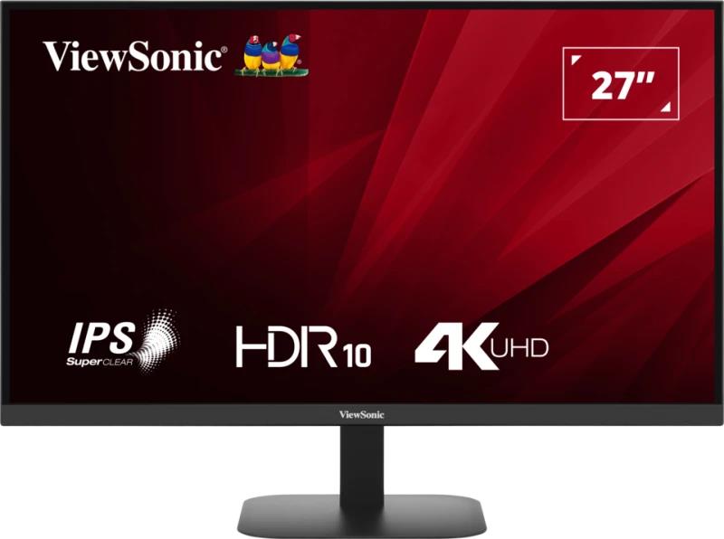 LCD Monitor VIEWSONIC VA2708-4K-HD 27 Panel IPS 3840x2160 16:9 60 Hz Matte 4 ms Tilt Colour Black VA2708-4K-HD