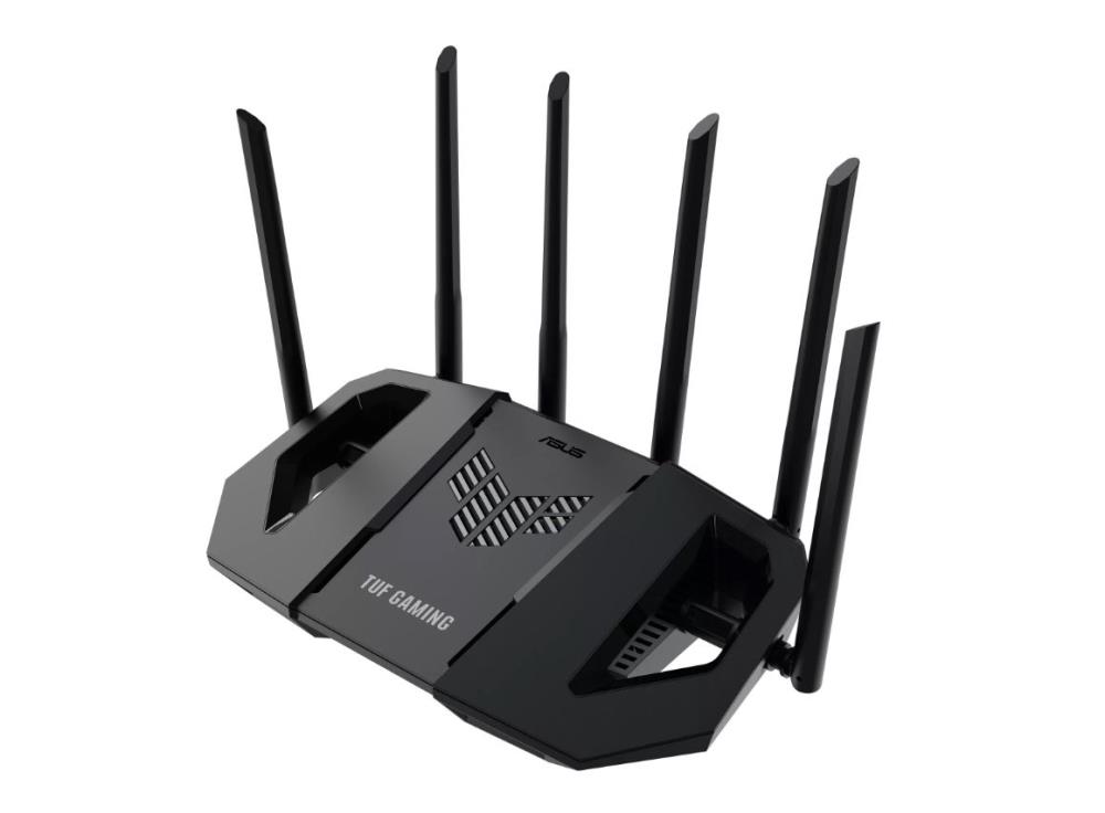 Wireless Router ASUS Router 6500 Mbps Mesh Wi-Fi 6 Wi-Fi 7 IEEE 802.11a IEEE 802.11b IEEE 802.11g IEEE 802.11ac IEEE 802.11ax USB 3.2 3x2.5GbE 1x2.5GbE Number of antennas 6 TUFGAMINGBE6500