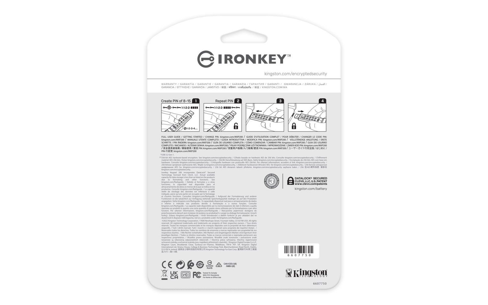 MEMORY DRIVE FLASH USB3.2/128GB IKKP200/128GB KINGSTON