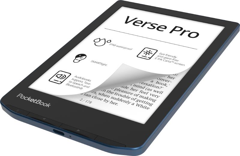 E-Reader POCKETBOOK Verse Pro 6 1072x1448 1xUSB-C Wireless LAN Bluetooth Azure PB634-A-WW