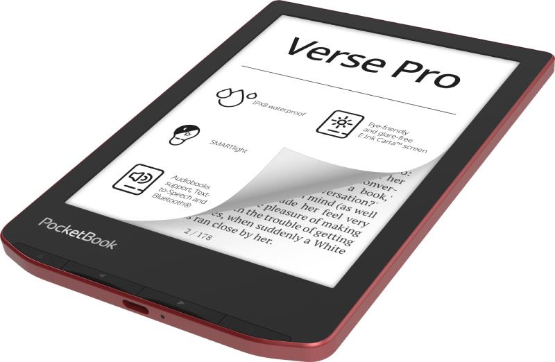 E-Reader POCKETBOOK Verse Pro 6 1072x1448 1xUSB-C Wireless LAN Bluetooth Red PB634-3-WW