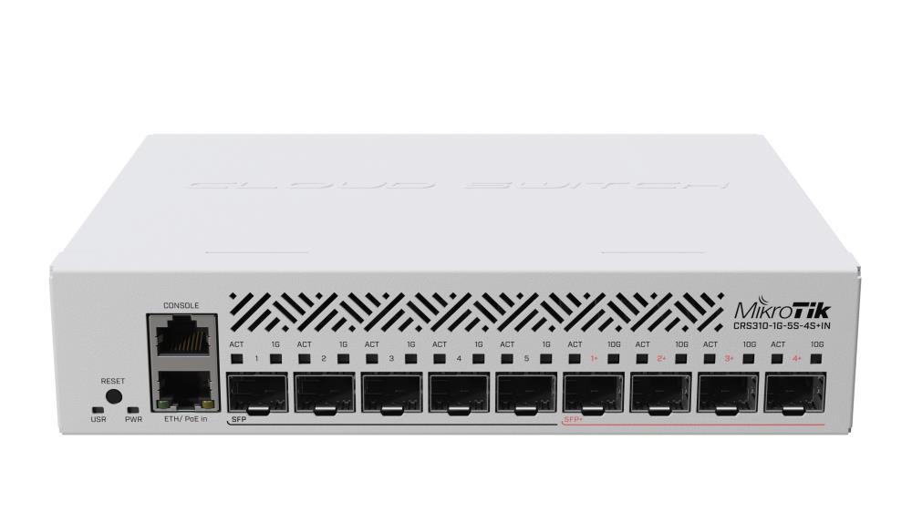 Switch MIKROTIK CRS310-1G-5S-4S+IN Type L3 PoE ports 1 CRS310-1G-5S-4S+IN