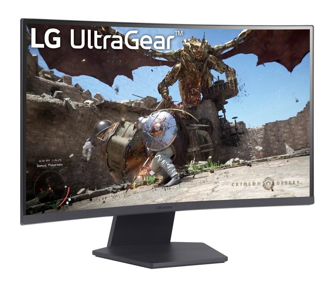 LCD Monitor LG 27GS60QC-B 27 Gaming/Curved Panel VA 2560x1440 16:9 180 Hz Matte 1 ms Tilt Colour Black 27GS60QC-B