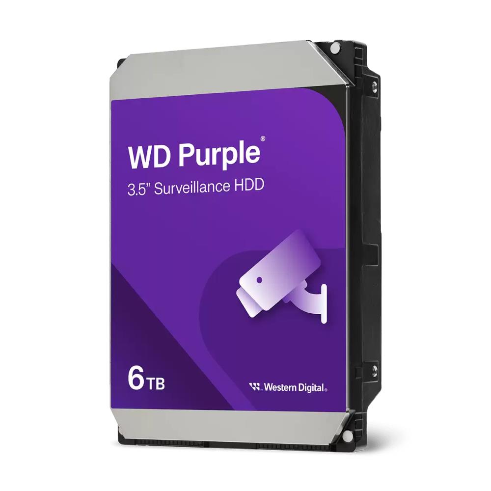 HDD WESTERN DIGITAL Purple 6 TB Serial ATA III Buffer 256 MB 5400 RPM 3.5 WD64PURZ