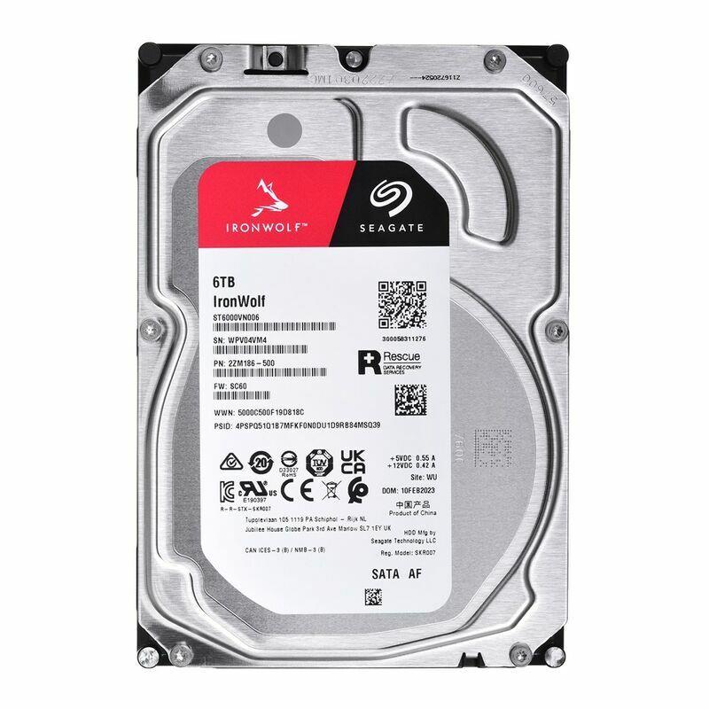 HDD SEAGATE IronWolf 6TB SATA 256 MB 5400 rpm Discs/Heads 4/8 3,5 ST6000VN006
