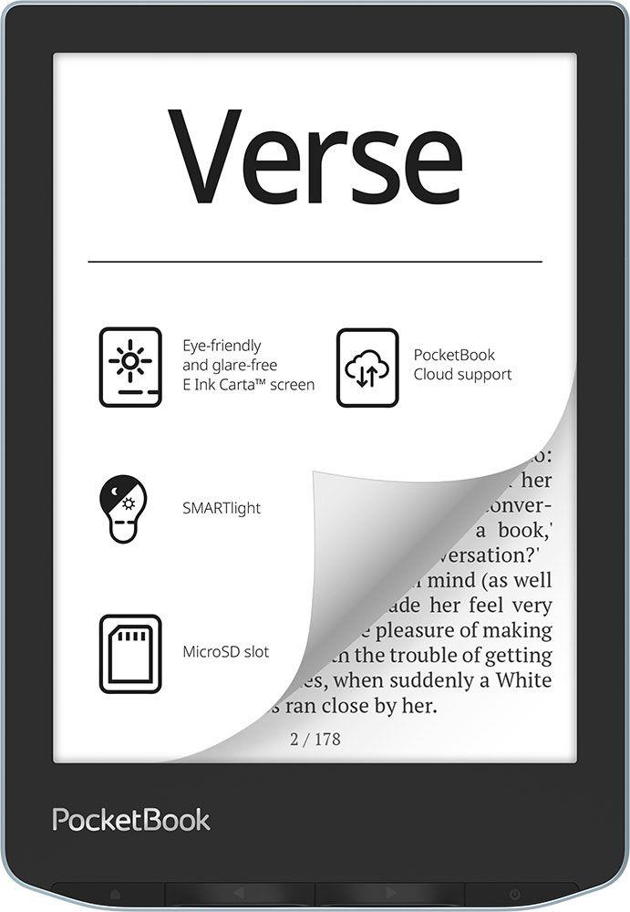 E-Reader POCKETBOOK Verse 6 1024x758 1xUSB-C Micro SD Wireless LAN Blue PB629-2-WW