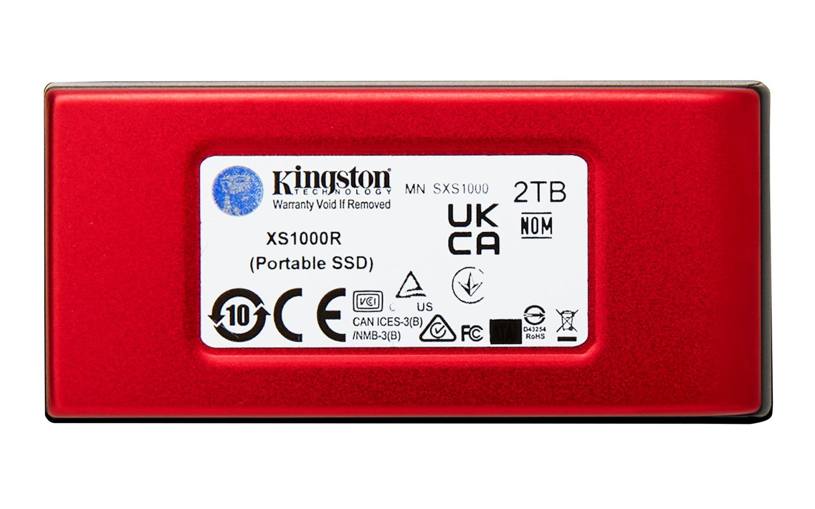 External SSD KINGSTON XS1000 2TB USB 3.2 Write speed 1000 MBytes/sec Read speed 1050 MBytes/sec SXS1000R/2000G
