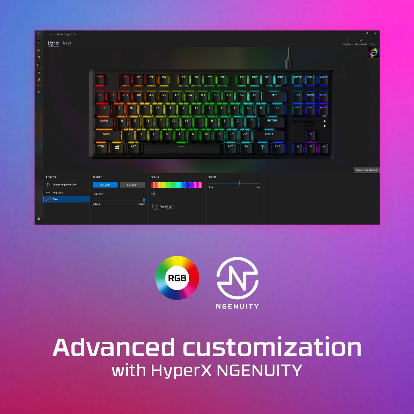 KEYBOARD GAMING ALLOY ORIGINS/CORE ENG HX-KB7BLX-US HYPERX