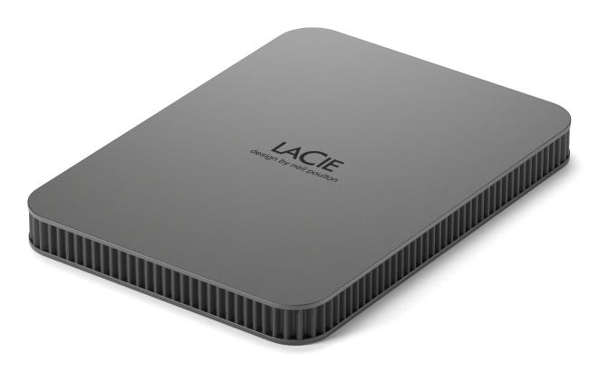 External HDD LACIE Mobile Drive Secure STLR2000400 2TB USB-C USB 3.2 Colour Space Gray STLR2000400