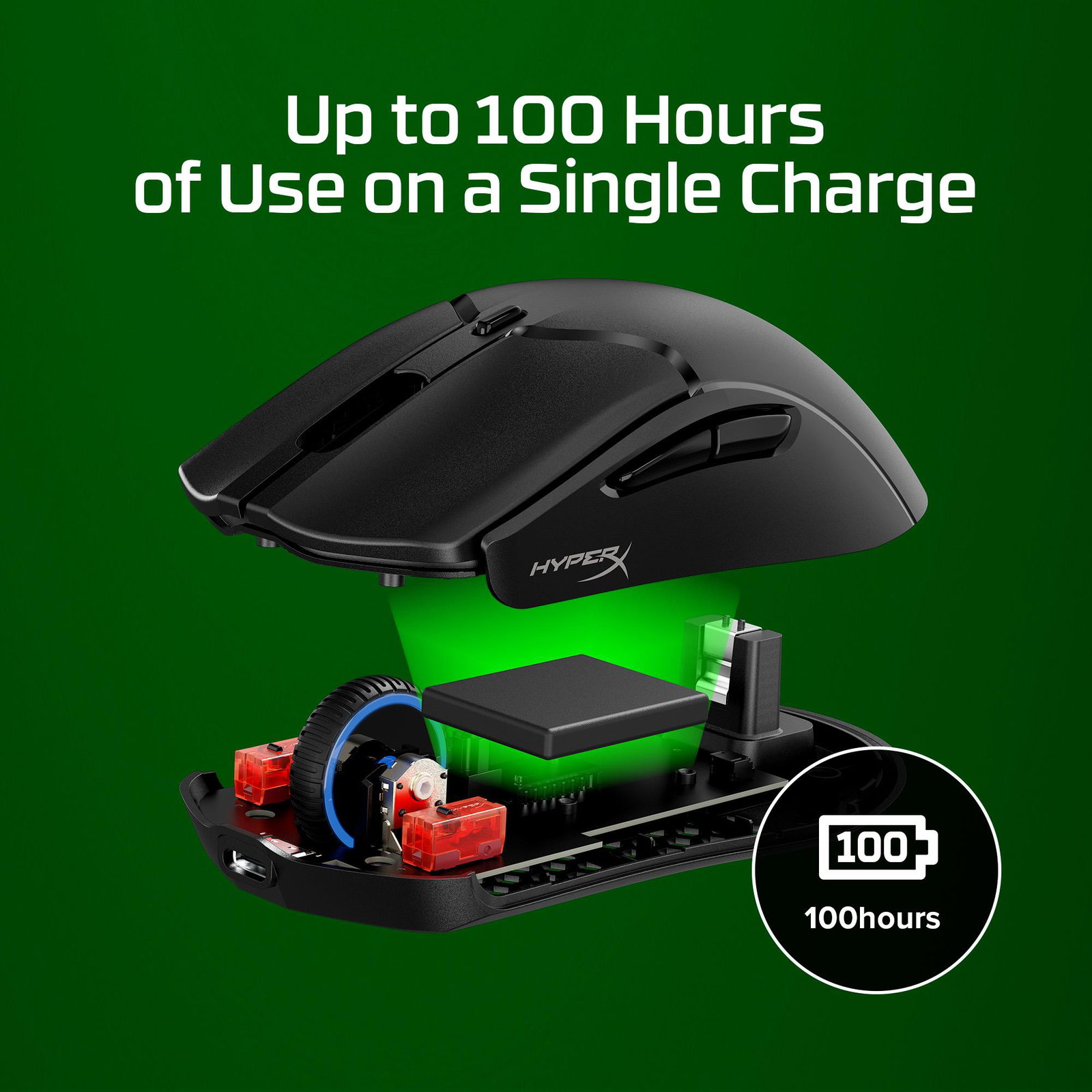 MOUSE USB OPTICAL HYPERX PF/HAS2 MINI WL BK 7D388AA HYPERX