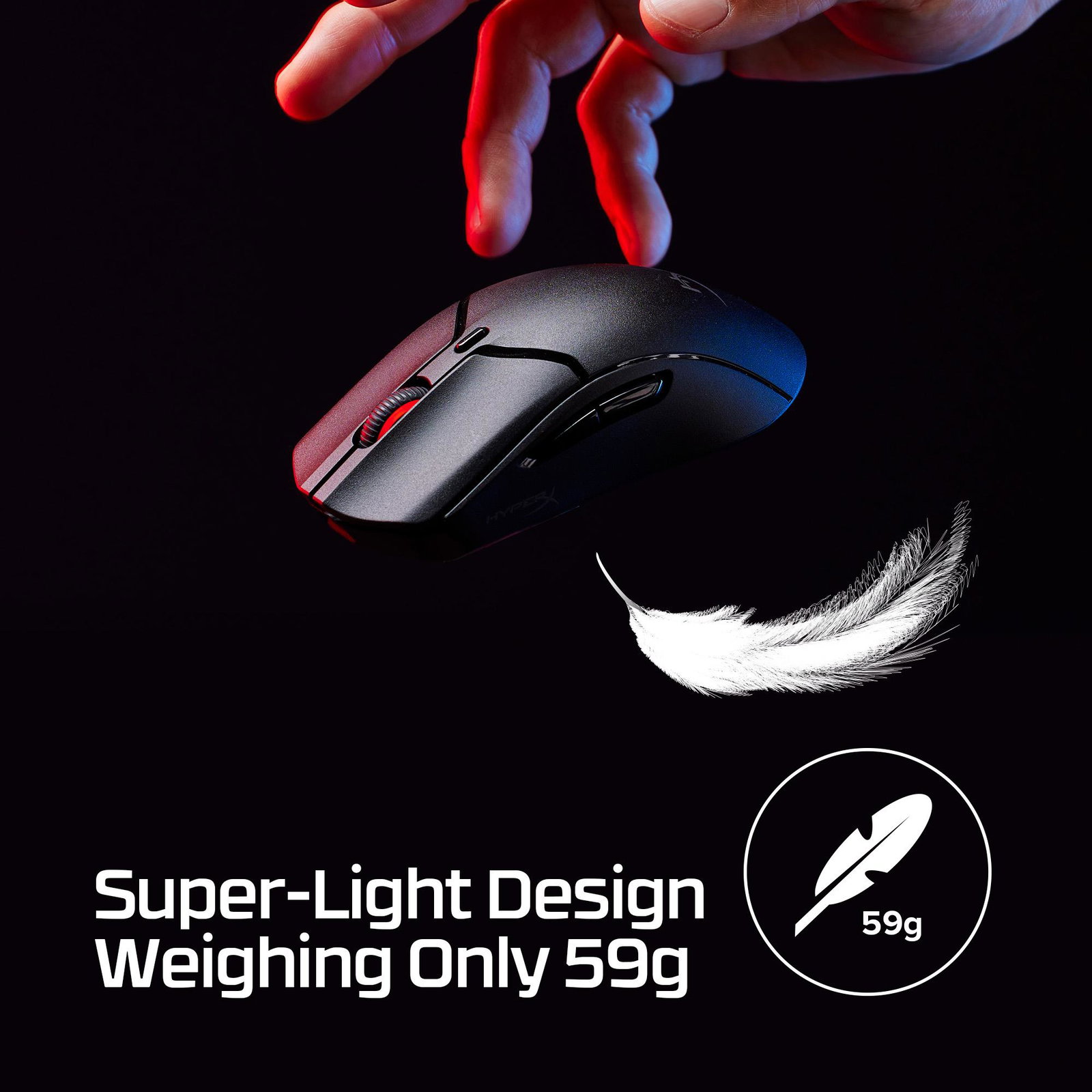 MOUSE USB OPTICAL HYPERX PF/HAS2 MINI WL BK 7D388AA HYPERX