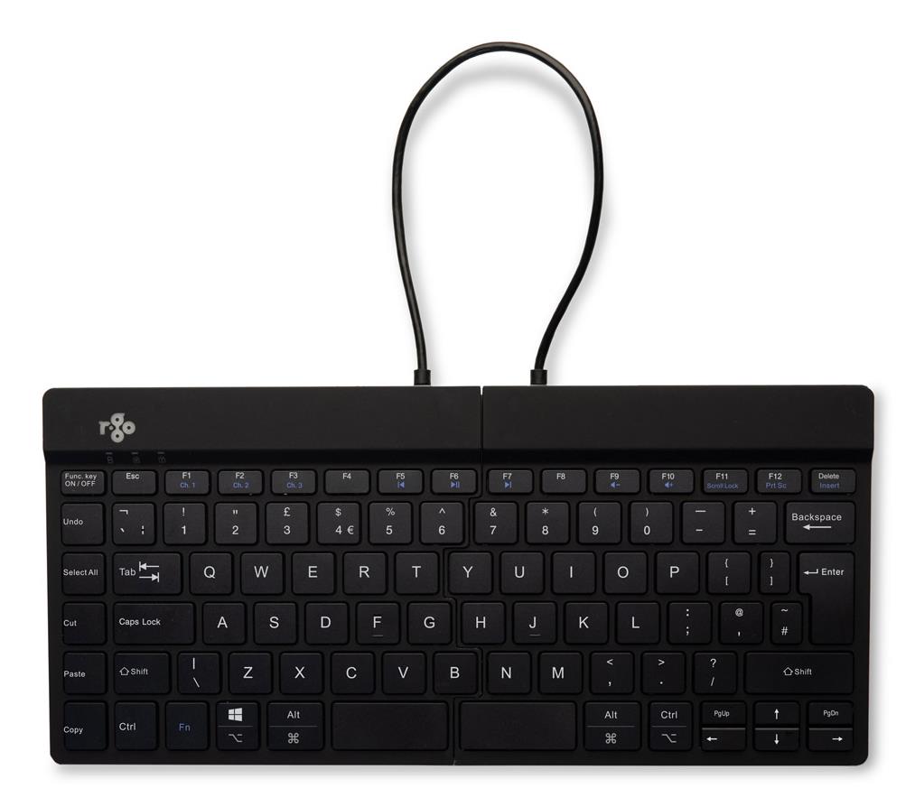 KEYBOARD WRL COMPACT BREAK/BLACK RGOSBUKWLBL R-GO TOOLS