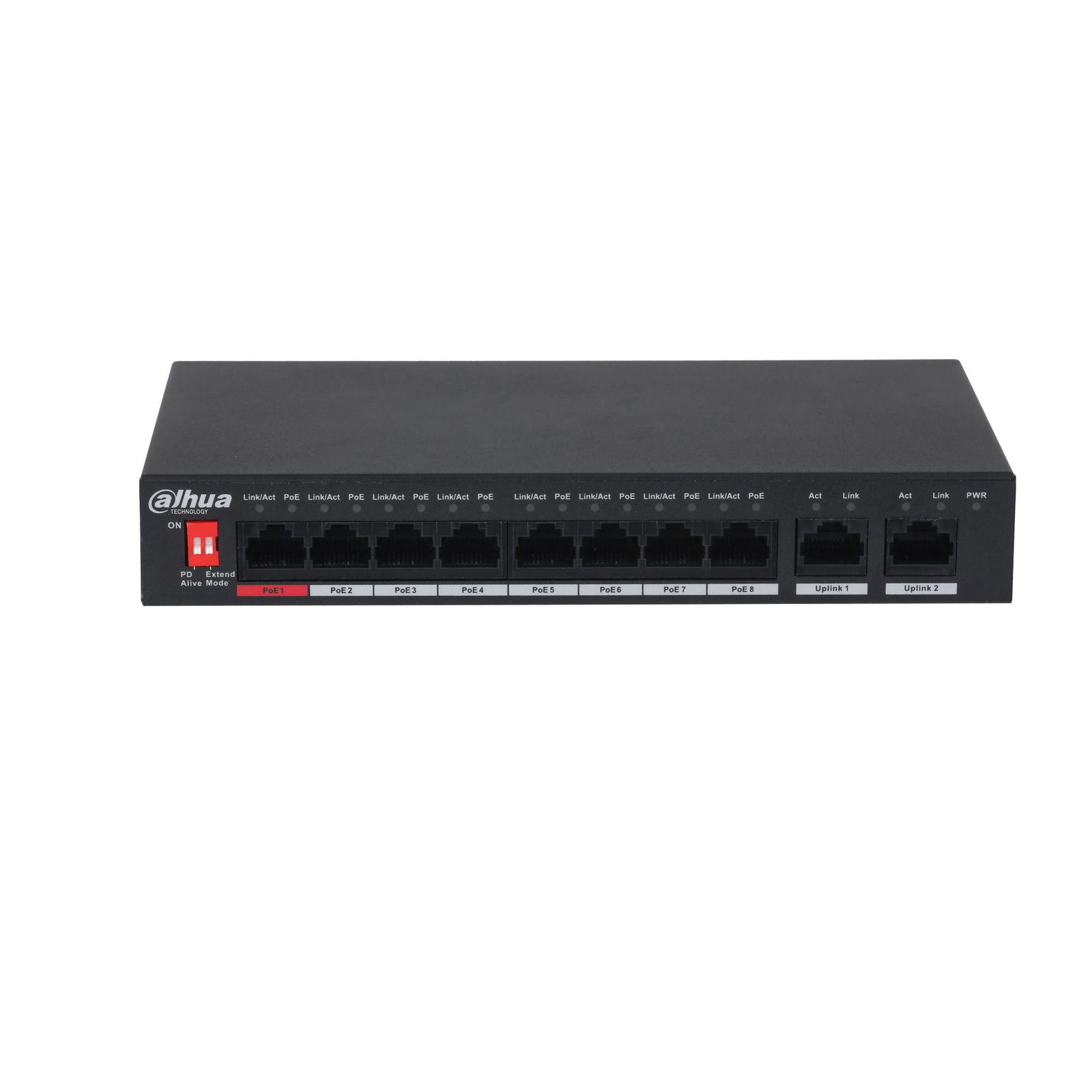 Switch DAHUA PFS3010-8ET-96-V2 Desktop/pedestal PoE ports 8 96 Watts DH-PFS3010-8ET-96-V2