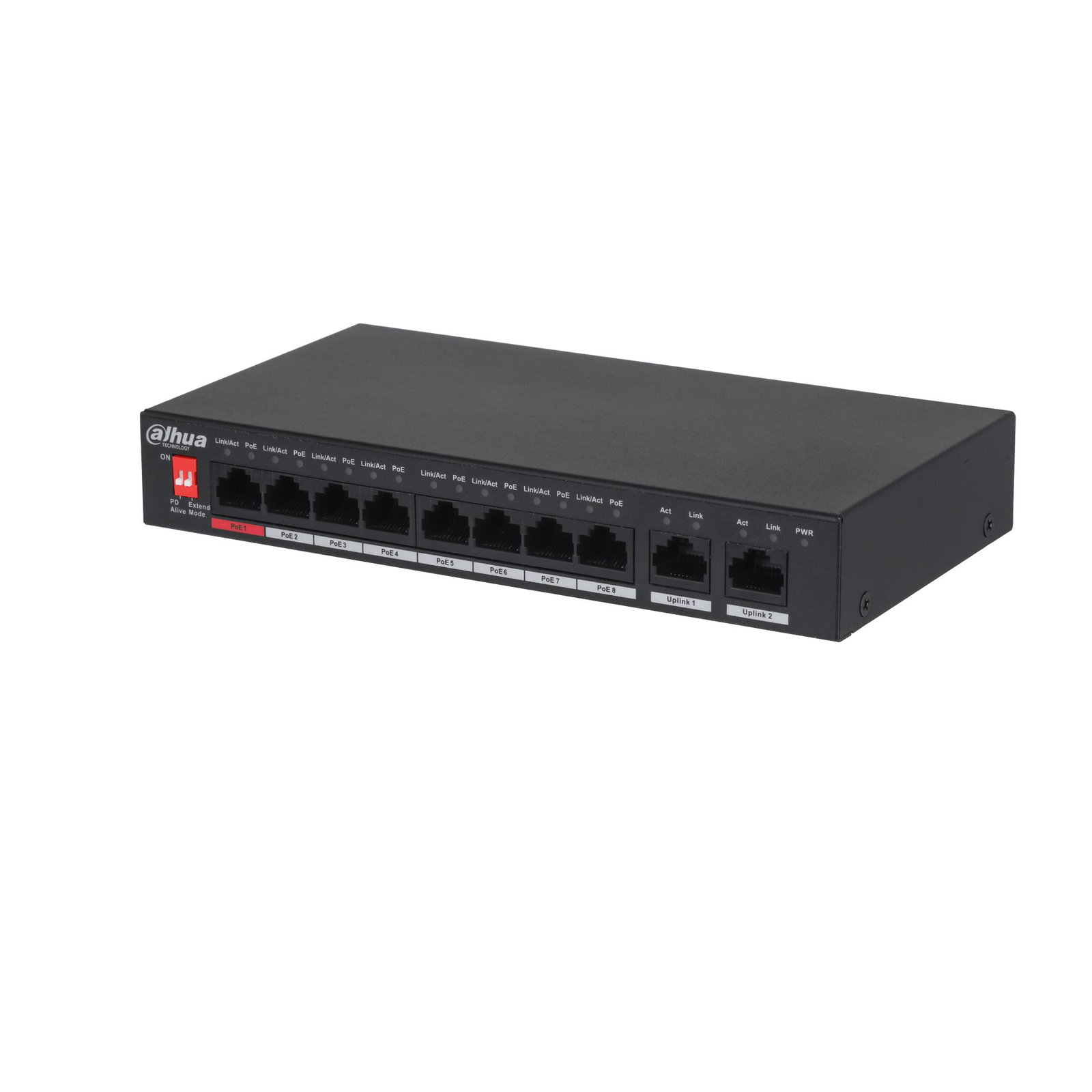 Switch DAHUA PFS3010-8ET-96-V2 Desktop/pedestal PoE ports 8 96 Watts DH-PFS3010-8ET-96-V2