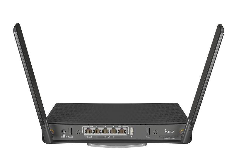 Wireless Router MIKROTIK Wireless Access Point 1200 Mbps IEEE 802.3ac USB 2.0 1 WAN 4x10/100/1000M RBD53IG-5HACD2HND