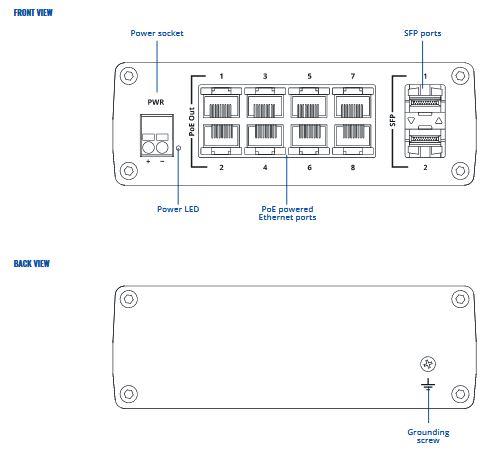 Switch TELTONIKA TSW2000000B0 PoE ports 8 240 Watts TSW200