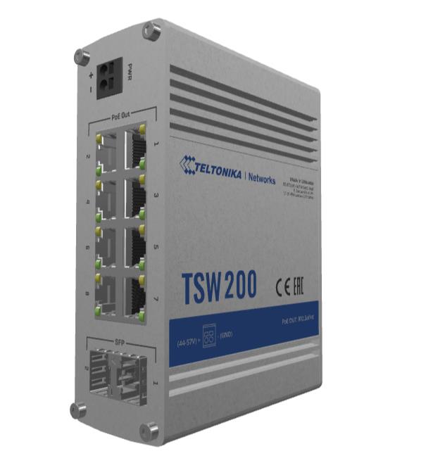 Switch TELTONIKA TSW2000000B0 PoE ports 8 240 Watts TSW200