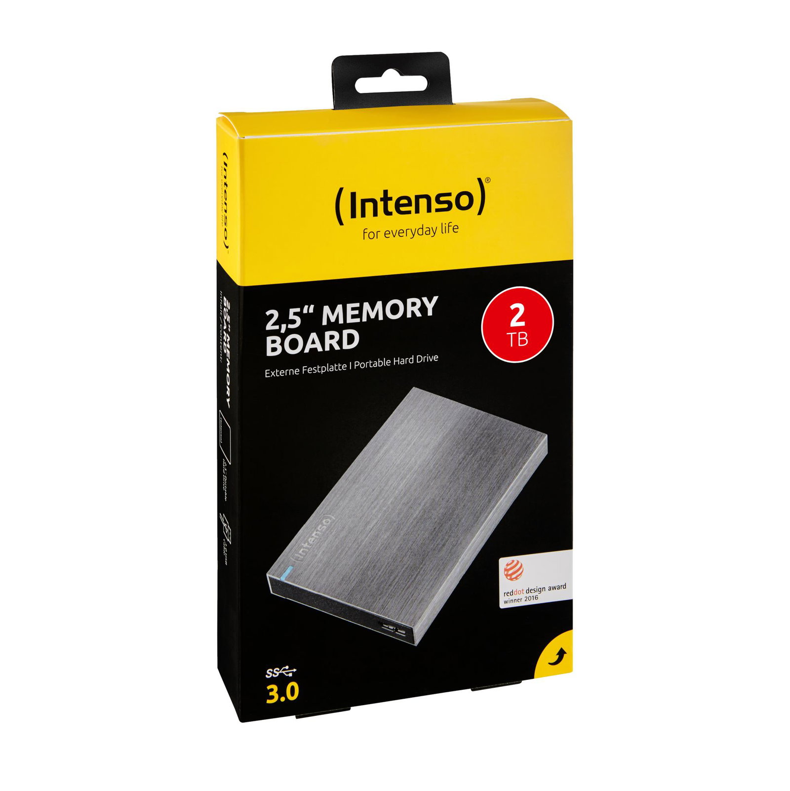 External HDD INTENSO 6028680 2TB USB 3.0 Buffer memory size 8 MB Colour Anthracite 6028680