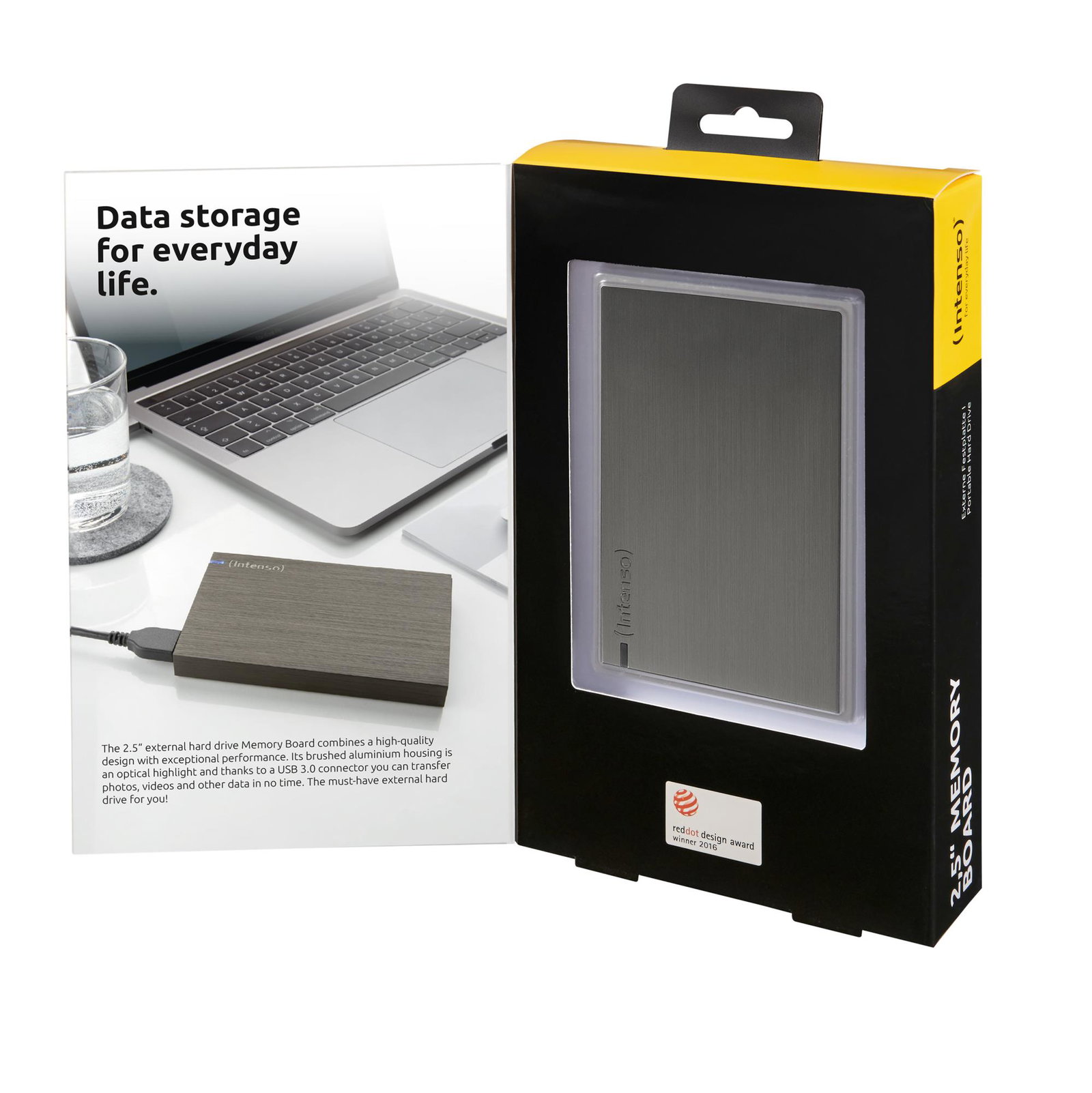 External HDD INTENSO 6028680 2TB USB 3.0 Buffer memory size 8 MB Colour Anthracite 6028680