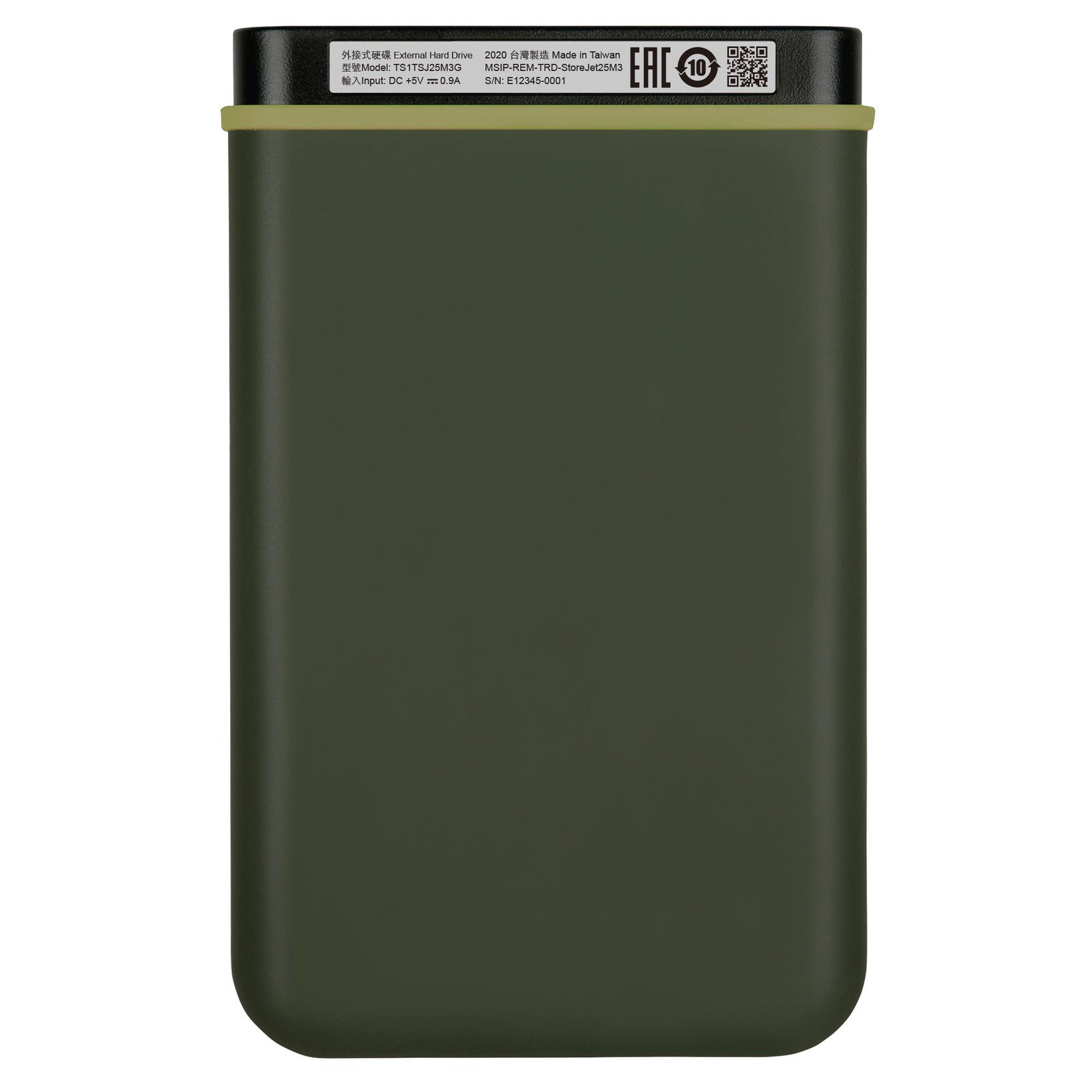 External HDD TRANSCEND StoreJet 1TB USB 3.1 Colour Green TS1TSJ25M3G