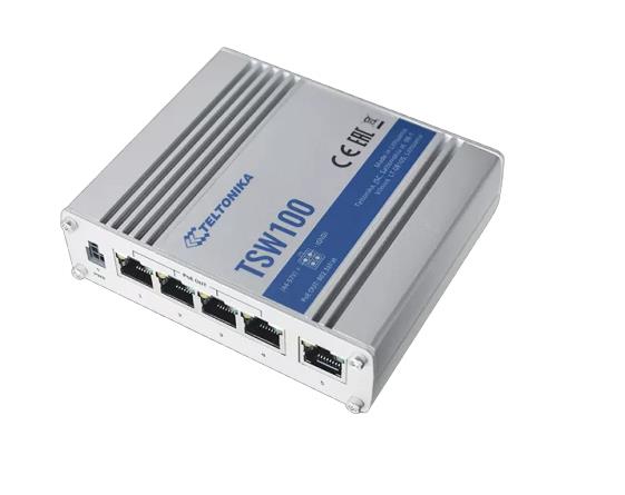 Switch TELTONIKA TSW100000000 PoE+ ports 4 120 Watts TSW100