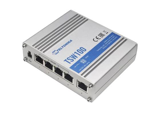Switch TELTONIKA TSW100000000 PoE+ ports 4 120 Watts TSW100