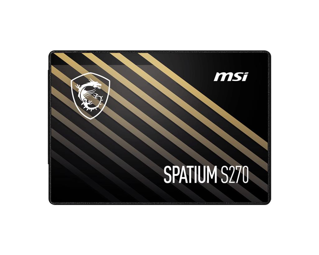 SSD MSI SPATIUM S270 960GB SATA 3D NAND Write speed 450 MBytes/sec Read speed 500 MBytes/sec 2,5 TBW 500 TB MTBF 2000000 hours S78-440P130-P83