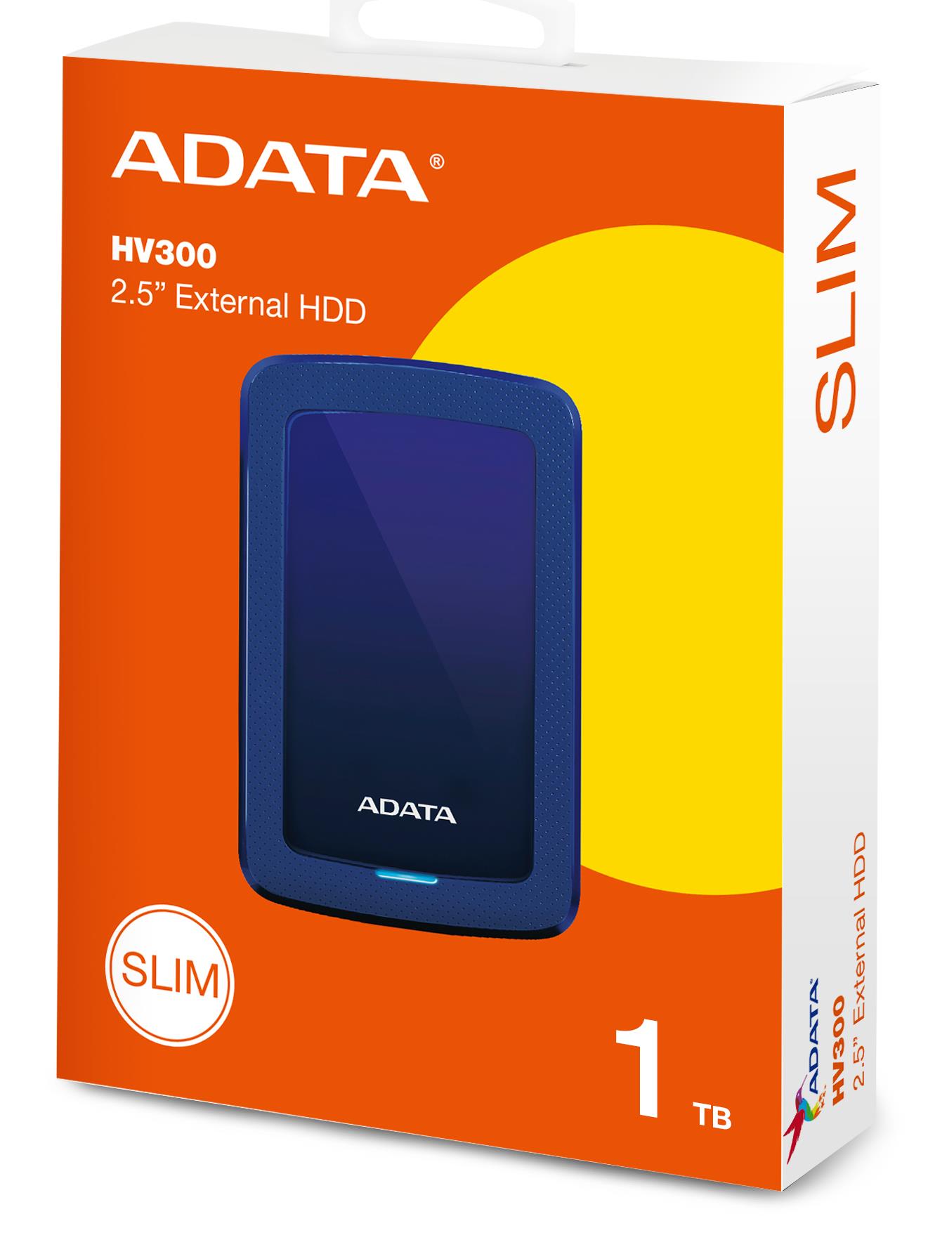 ADATA HDD Ext HV300 1TB Blue external hard drive 2.5