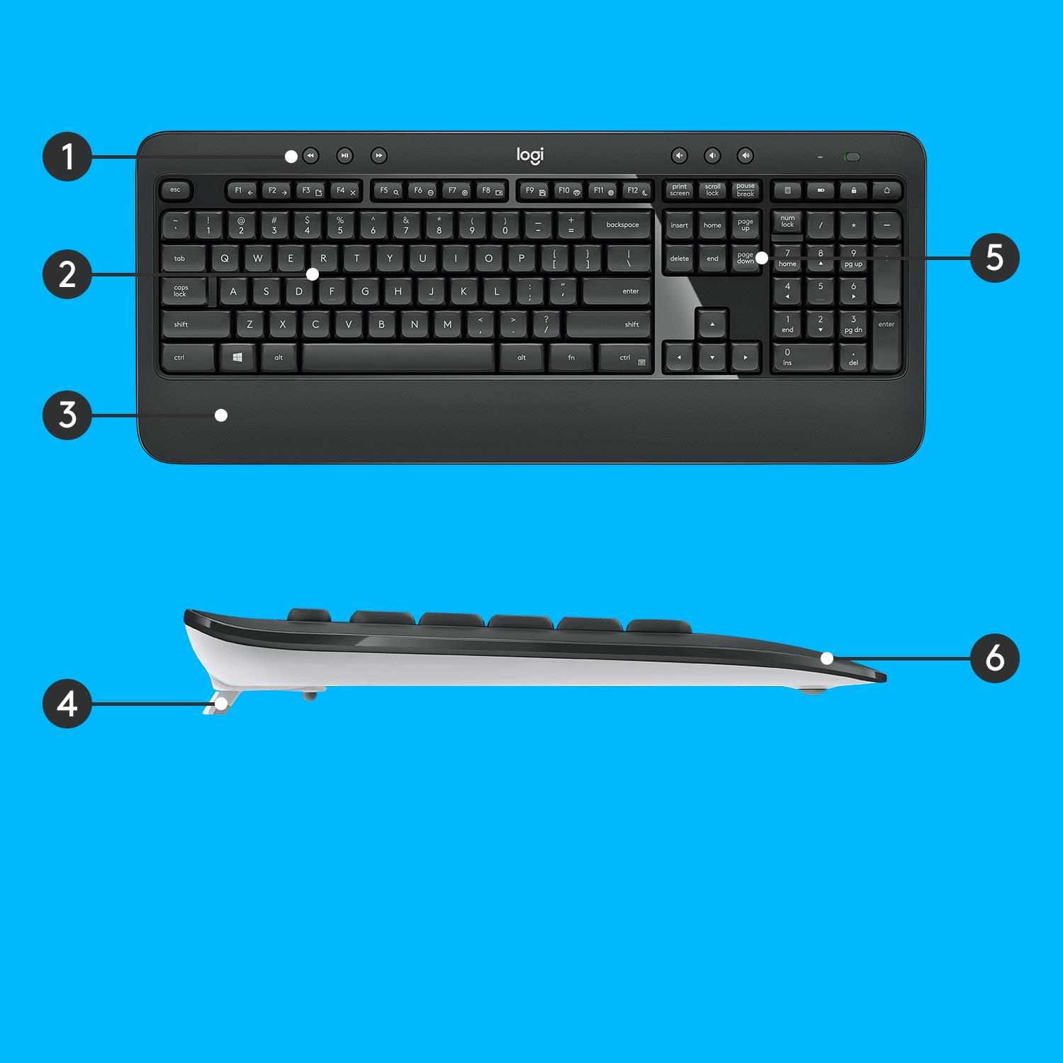 KEYBOARD +MOUSE MK540 ADVANCED/ENG 920-008685 LOGITECH